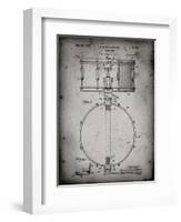 PP147- Faded Grey Slingerland Snare Drum Patent Poster-Cole Borders-Framed Giclee Print