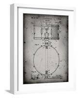 PP147- Faded Grey Slingerland Snare Drum Patent Poster-Cole Borders-Framed Giclee Print