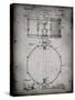 PP147- Faded Grey Slingerland Snare Drum Patent Poster-Cole Borders-Stretched Canvas