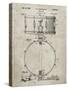 PP147- Sandstone Slingerland Snare Drum Patent Poster-Cole Borders-Stretched Canvas