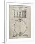 PP147- Sandstone Slingerland Snare Drum Patent Poster-Cole Borders-Framed Giclee Print