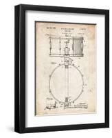 PP147- Vintage Parchment Slingerland Snare Drum Patent Poster-Cole Borders-Framed Giclee Print