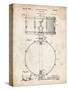 PP147- Vintage Parchment Slingerland Snare Drum Patent Poster-Cole Borders-Stretched Canvas