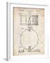 PP147- Vintage Parchment Slingerland Snare Drum Patent Poster-Cole Borders-Framed Giclee Print