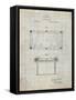 PP149- Antique Grid Parchment Pool Table Patent Poster-Cole Borders-Framed Stretched Canvas