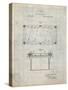 PP149- Antique Grid Parchment Pool Table Patent Poster-Cole Borders-Stretched Canvas