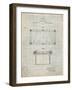 PP149- Antique Grid Parchment Pool Table Patent Poster-Cole Borders-Framed Giclee Print