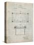 PP149- Antique Grid Parchment Pool Table Patent Poster-Cole Borders-Stretched Canvas