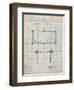 PP149- Antique Grid Parchment Pool Table Patent Poster-Cole Borders-Framed Giclee Print