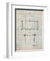 PP149- Antique Grid Parchment Pool Table Patent Poster-Cole Borders-Framed Giclee Print