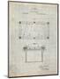 PP149- Antique Grid Parchment Pool Table Patent Poster-Cole Borders-Mounted Giclee Print