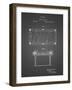 PP149- Black Grid Pool Table Patent Poster-Cole Borders-Framed Giclee Print