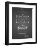 PP149- Black Grid Pool Table Patent Poster-Cole Borders-Framed Premium Giclee Print