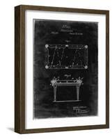 PP149- Black Grunge Pool Table Patent Poster-Cole Borders-Framed Giclee Print
