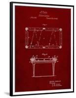 PP149- Burgundy Pool Table Patent Poster-Cole Borders-Framed Premium Giclee Print