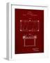 PP149- Burgundy Pool Table Patent Poster-Cole Borders-Framed Giclee Print