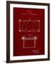 PP149- Burgundy Pool Table Patent Poster-Cole Borders-Framed Giclee Print