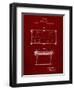 PP149- Burgundy Pool Table Patent Poster-Cole Borders-Framed Giclee Print