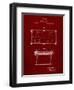 PP149- Burgundy Pool Table Patent Poster-Cole Borders-Framed Premium Giclee Print