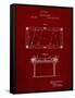 PP149- Burgundy Pool Table Patent Poster-Cole Borders-Framed Stretched Canvas