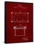 PP149- Burgundy Pool Table Patent Poster-Cole Borders-Framed Stretched Canvas