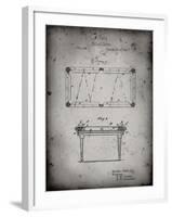 PP149- Faded Grey Pool Table Patent Poster-Cole Borders-Framed Giclee Print