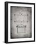 PP149- Faded Grey Pool Table Patent Poster-Cole Borders-Framed Giclee Print