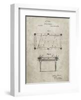 PP149- Sandstone Pool Table Patent Poster-Cole Borders-Framed Premium Giclee Print