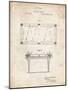 PP149- Vintage Parchment Pool Table Patent Poster-Cole Borders-Mounted Giclee Print