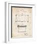 PP149- Vintage Parchment Pool Table Patent Poster-Cole Borders-Framed Giclee Print