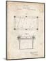 PP149- Vintage Parchment Pool Table Patent Poster-Cole Borders-Mounted Giclee Print