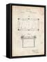 PP149- Vintage Parchment Pool Table Patent Poster-Cole Borders-Framed Stretched Canvas