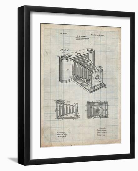 PP15 Antique Grid Parchment-Borders Cole-Framed Giclee Print