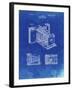 PP15 Faded Blueprint-Borders Cole-Framed Giclee Print