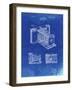 PP15 Faded Blueprint-Borders Cole-Framed Giclee Print