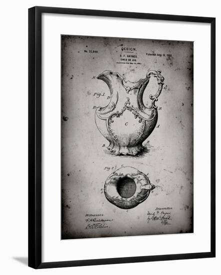 PP151- Faded Grey Antique Haynes Washing Pitcher-Cole Borders-Framed Giclee Print