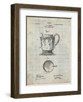 PP152- Antique Grid Parchment Kitchen Pitcher Poster-Cole Borders-Framed Giclee Print