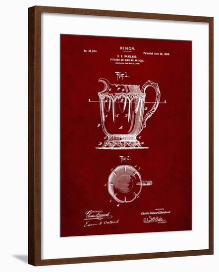 PP152- Burgundy Kitchen Pitcher Poster-Cole Borders-Framed Giclee Print