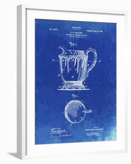 PP152- Faded Blueprint Kitchen Pitcher Poster-Cole Borders-Framed Giclee Print