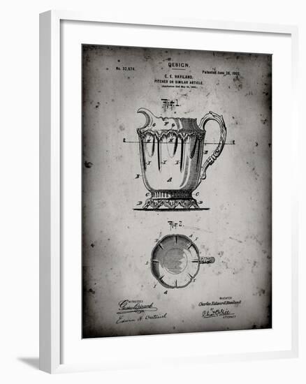 PP152- Faded Grey Kitchen Pitcher Poster-Cole Borders-Framed Giclee Print