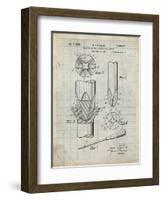 PP153- Antique Grid Parchment Phillips Head Screw Driver Patent Poster-Cole Borders-Framed Giclee Print