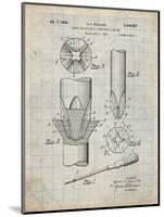 PP153- Antique Grid Parchment Phillips Head Screw Driver Patent Poster-Cole Borders-Mounted Giclee Print