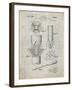 PP153- Antique Grid Parchment Phillips Head Screw Driver Patent Poster-Cole Borders-Framed Giclee Print