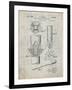 PP153- Antique Grid Parchment Phillips Head Screw Driver Patent Poster-Cole Borders-Framed Giclee Print