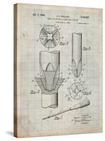 PP153- Antique Grid Parchment Phillips Head Screw Driver Patent Poster-Cole Borders-Stretched Canvas