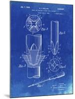 PP153- Faded Blueprint Phillips Head Screw Driver Patent Poster-Cole Borders-Mounted Giclee Print