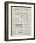 PP154- Antique Grid Parchment Handgun Pistol Patent Poster-Cole Borders-Framed Giclee Print