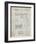 PP154- Antique Grid Parchment Handgun Pistol Patent Poster-Cole Borders-Framed Giclee Print