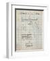 PP154- Antique Grid Parchment Handgun Pistol Patent Poster-Cole Borders-Framed Giclee Print