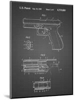 PP154- Black Grid Handgun Pistol Patent Poster-Cole Borders-Mounted Giclee Print